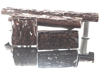 Chocolate Handmade Glass Knob and Pull Cabinet Hardware glass knobs, glass pulls, cabinet hardware