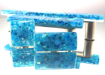 Sea Foam Handmade Glass Knob and Pull Cabinet Hardware 