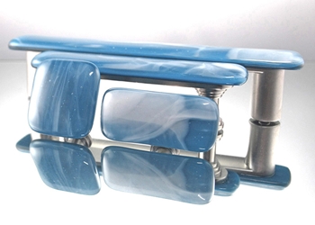 Steel Blue Sky Handmade Glass Cabinet Hardware 