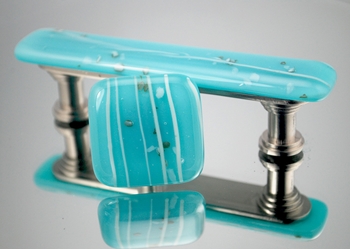 Turquoise Handmade Glass Cabinet Hardware glass knob and pulls