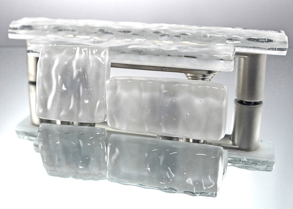 Gray Mist Handmade Glass Cabinet Hardware, How To Measure Dresser Knobs