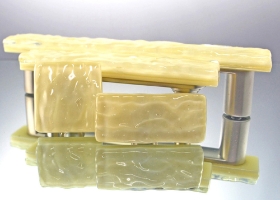 Cream Handmade Glass Knob and Pull Cabinet Hardware glass knobs, glass pulls, cabinet hardware