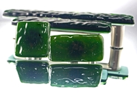 Emerald Handmade Glass Knob and Pull Cabinet Hardware 