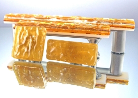Gold Handmade Glass Knob and Pull Cabinet Hardware glass knobs, glass pulls, cabinet hardware