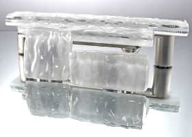 Gray Mist Handmade Glass Knob and Pull Cabinet Hardware 