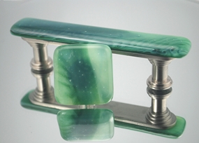 Green Agate Handmade Glass Cabinet Hardware