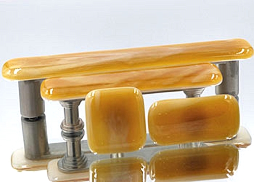 Honey Amber Handmade Glass Cabinet Hardware 