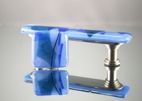 Hydrangea Handmade Glass Cabinet Hardware glass knobs, glass pulls, cabinet hardware, glass drawer pulls, hydrangea