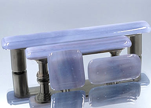 Light Amethyst Handmade Glass Cabinet Hardware   
