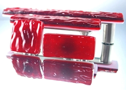 Ruby Handmade Glass Knob and Pull Cabinet Hardware 