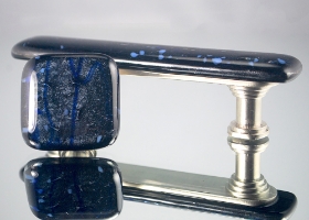 Silvery Moon Handmade Glass Cabinet hardware glass knobs, glass pulls, cabinet hardware, glass drawer pulls