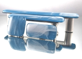 Steel Blue Sky Handmade Glass Cabinet Hardware